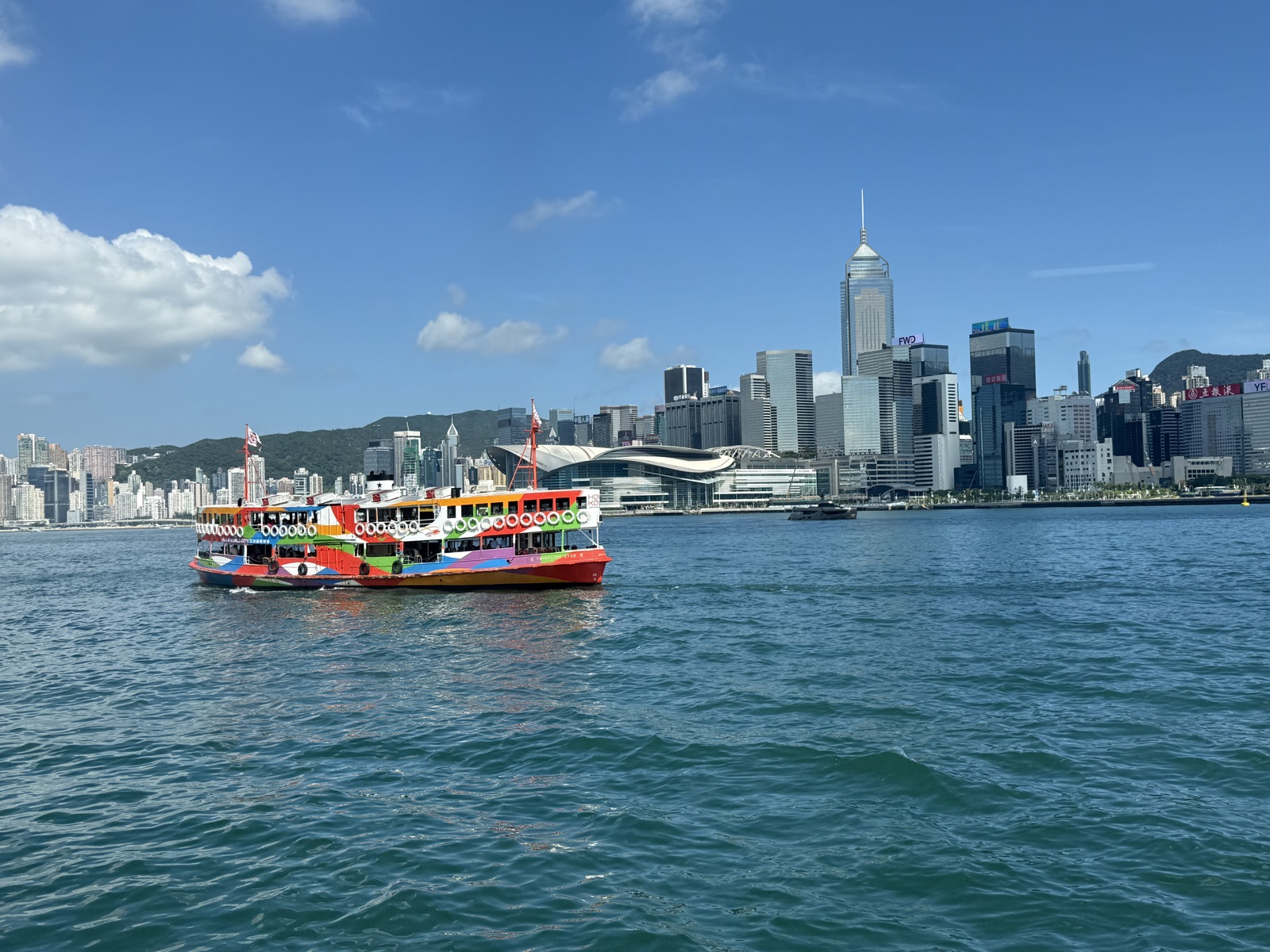 Street view of urban Hong Kong Island